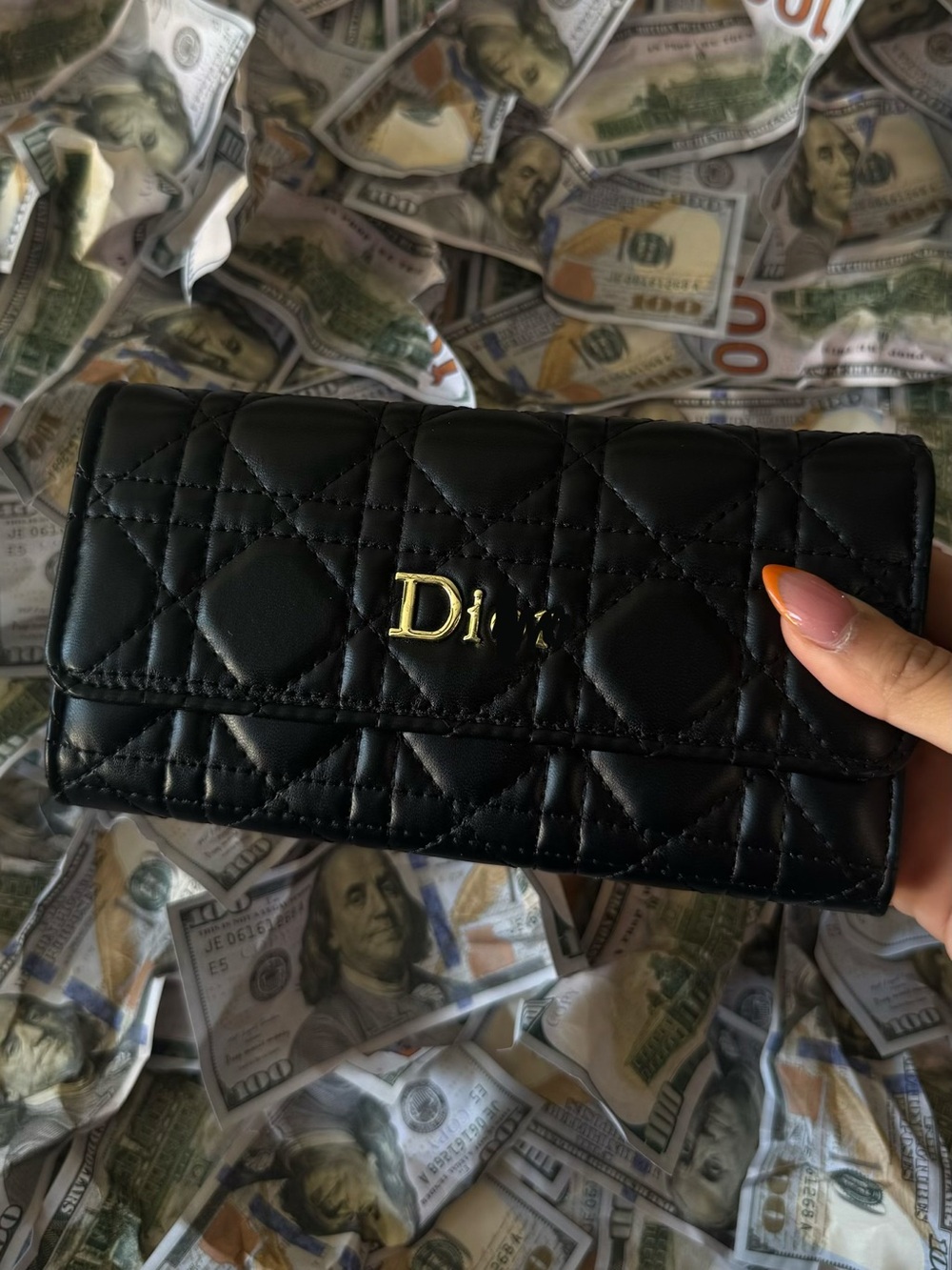 New women’s black fashion wallet